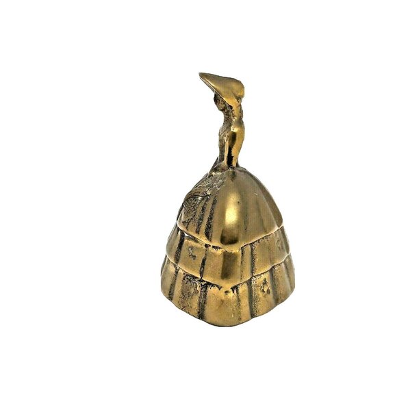 Crinoline Southern Belle Lady Brass Bell Hoop Skirt Bonnet Basket England Made - Picture 2 of 7